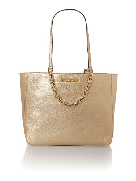 michael kors tasche mit goldenem einsatz|Goldene Michael Kors Handtaschen für Damen .